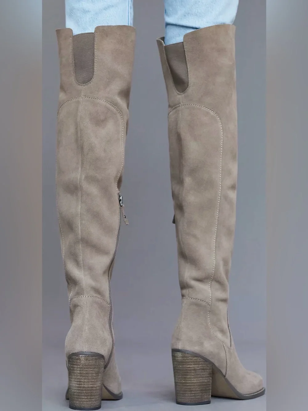 Women's Over-the-Knee Wide Calf Suede Upper Boots